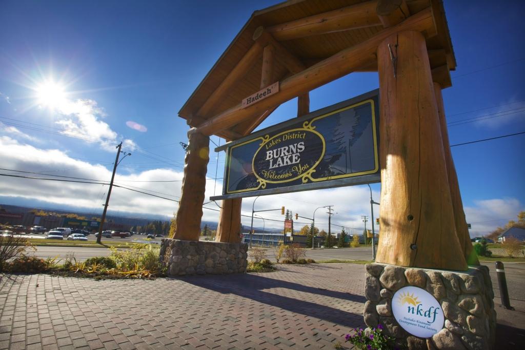Burns Lake BC city sign burns lake bc city welcome sign