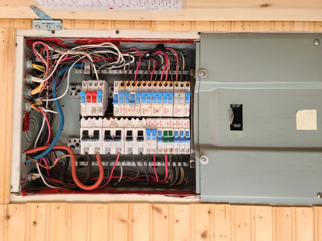 Shell Lake Home Open Electrical Panel residential electrical panel upgrade