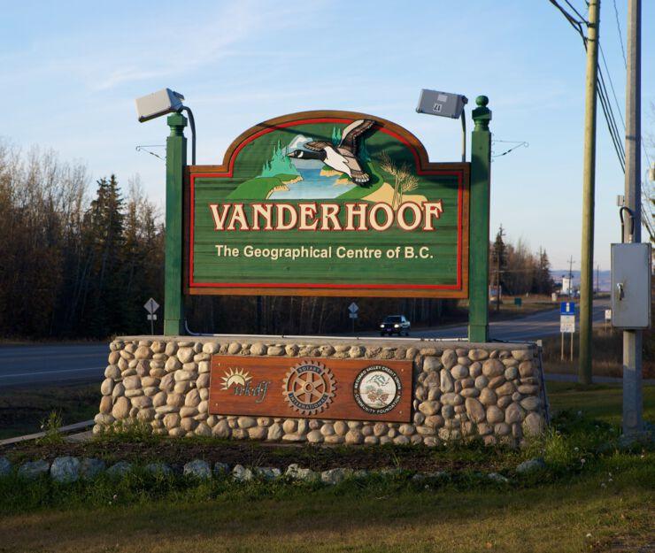 Vanderhoof Vanderhoof, BC welcome sign