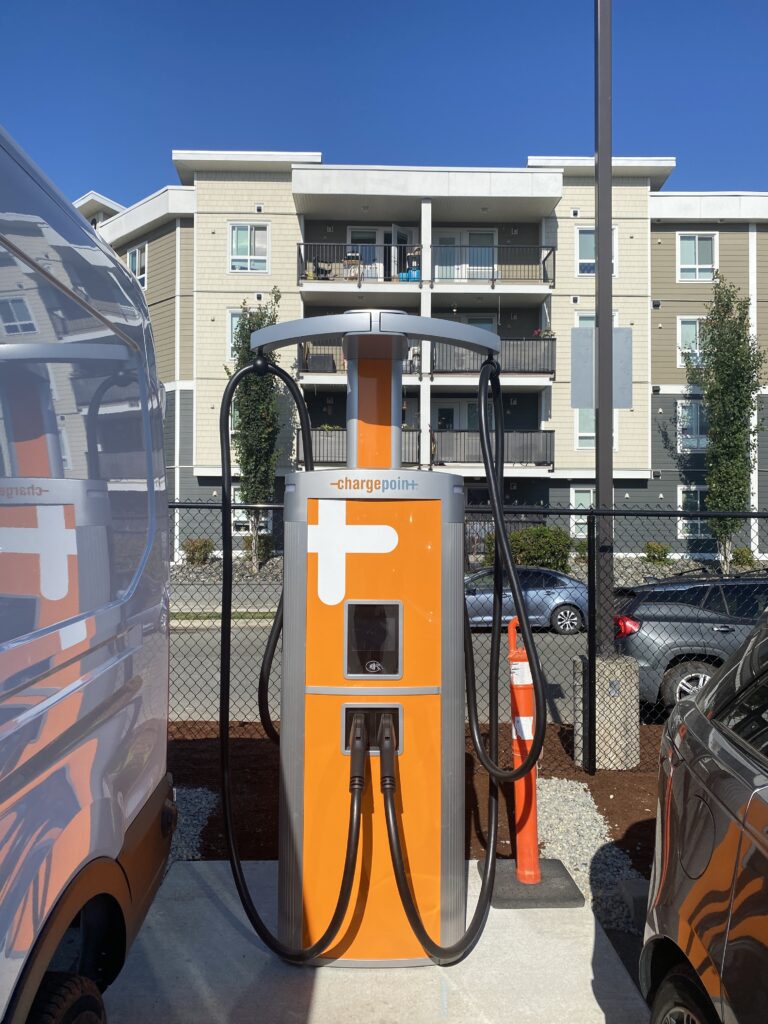Island Ford Level 3 Charger ev charger installation at island ford in duncan, bc, vancouver island