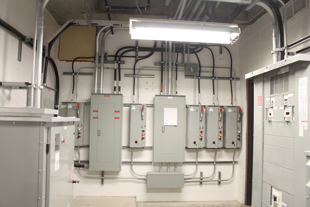 fort nelson pool electrical room commercial electrical panel