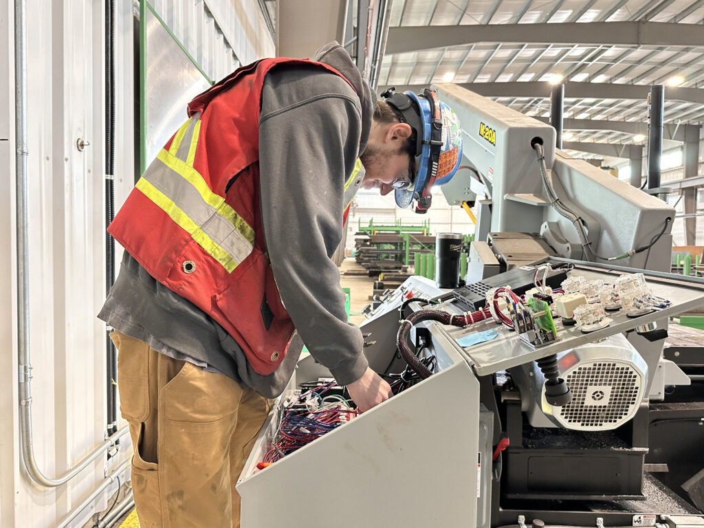 working on controls emergency system testing electrical maintenance