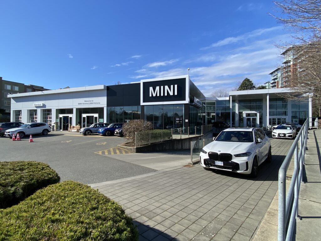 bmw-victoria-dealership-01 commercial led lighting upgrade at bmw in victoria, bc by the esl group
