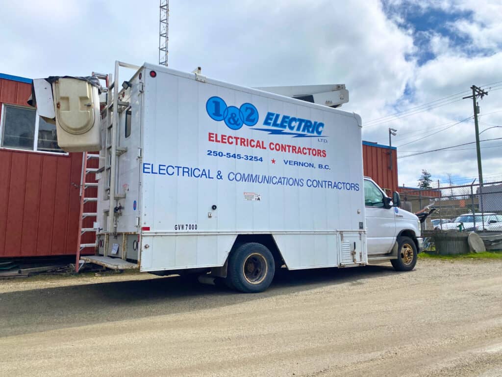 1&2 Electrical Solutions Bucket Truck 1&2 Electrical Solutions Bucket Truck, Vernon Electrical Contractor